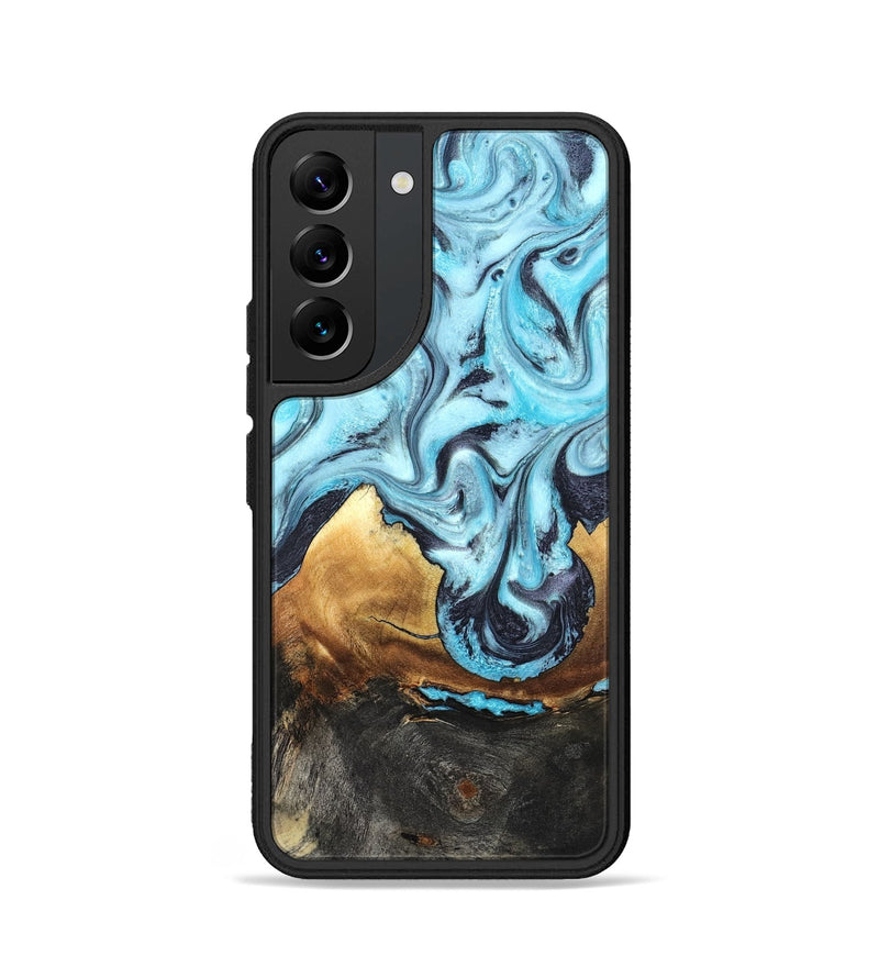 Galaxy S22 Wood Phone Case - Lanny (Blue, 819387)