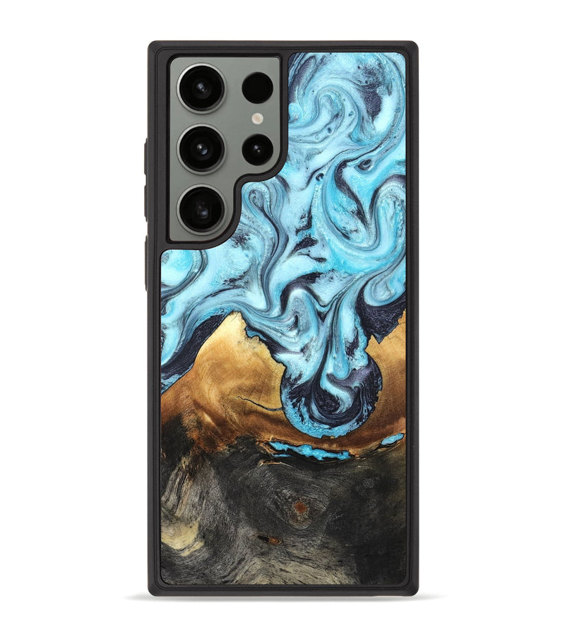Galaxy S23 Ultra Wood Phone Case - Lanny (Blue, 819387)