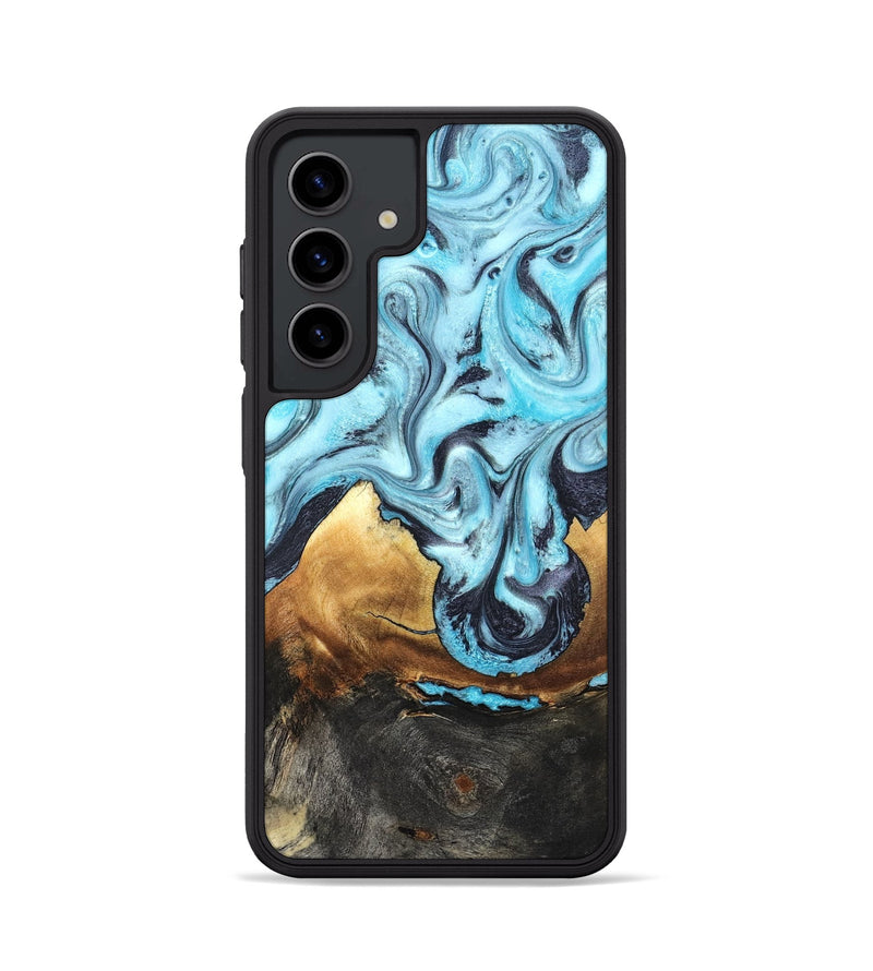 Galaxy S24 Wood Phone Case - Lanny (Blue, 819387)