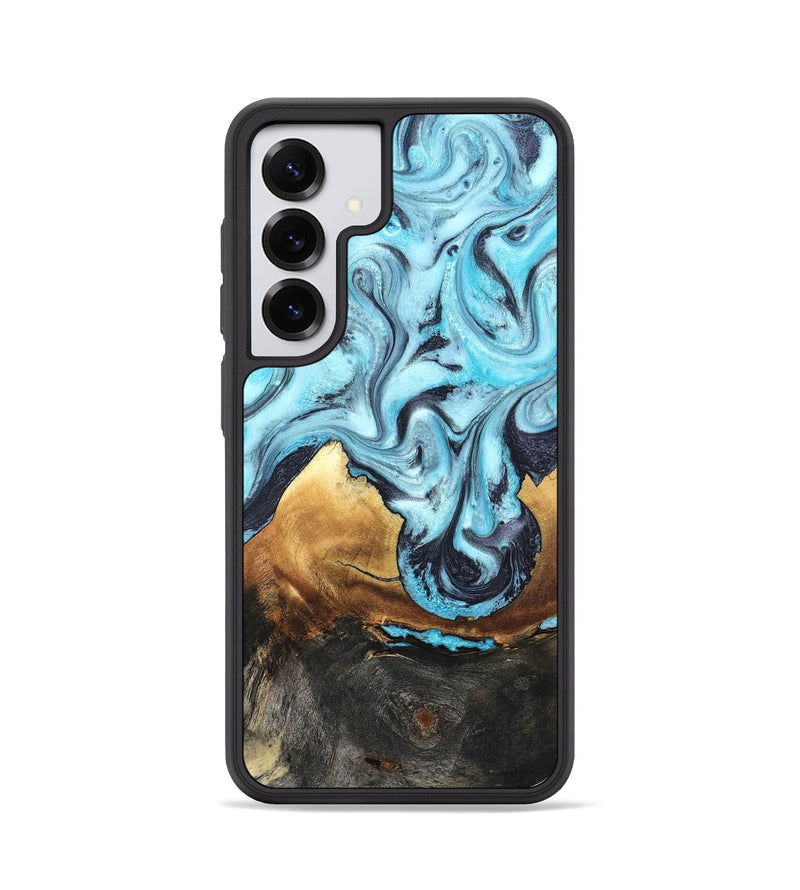 Galaxy S25 Wood Phone Case - Lanny (Blue, 819387)