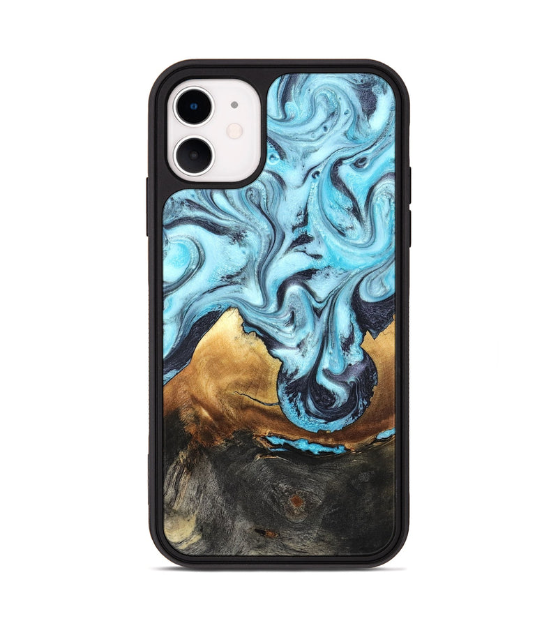 iPhone 11 Wood Phone Case - Lanny (Blue, 819387)
