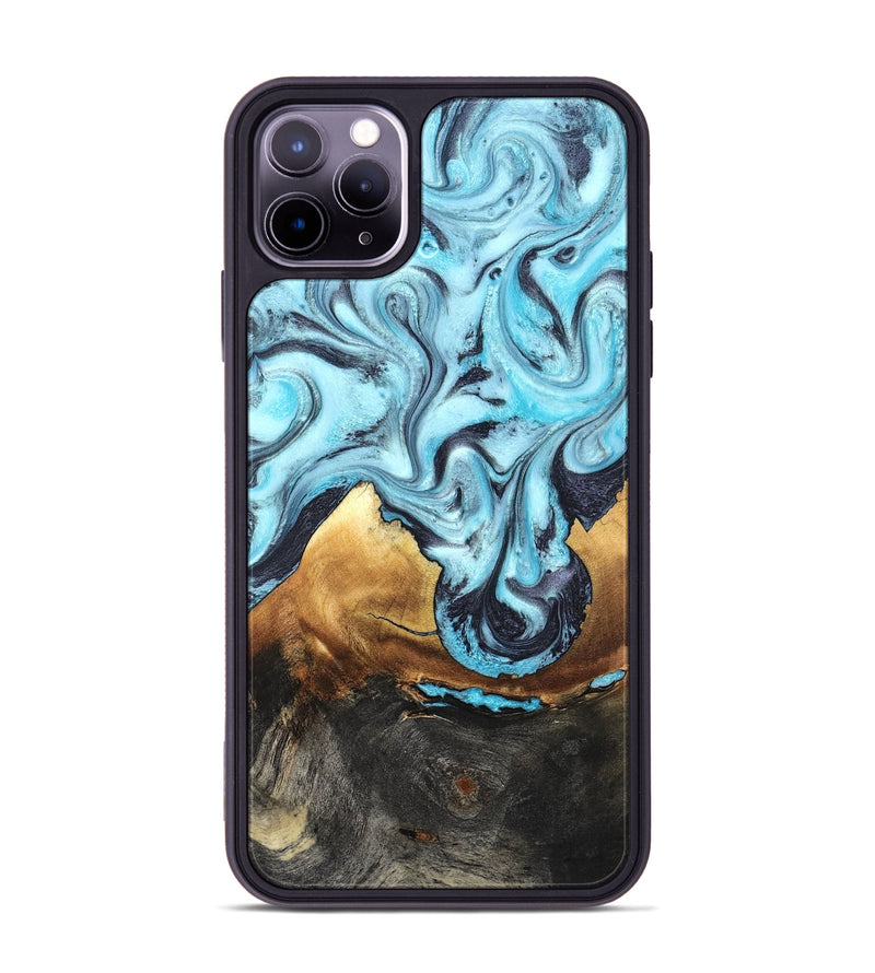 iPhone 11 Pro Max Wood Phone Case - Lanny (Blue, 819387)