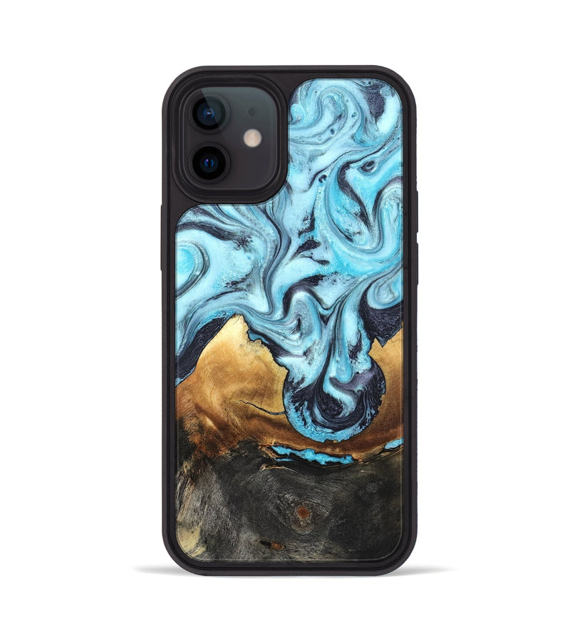 iPhone 12 Wood Phone Case - Lanny (Blue, 819387)