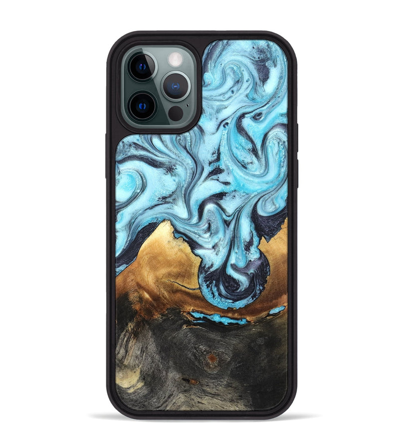 iPhone 12 Pro Max Wood Phone Case - Lanny (Blue, 819387)