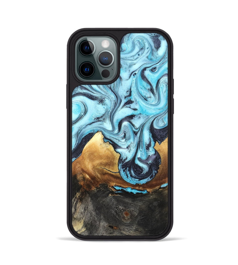 iPhone 12 Pro Wood Phone Case - Lanny (Blue, 819387)