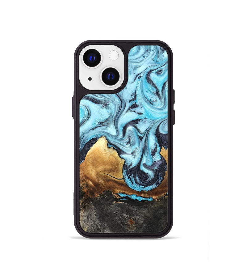 iPhone 13 mini Wood Phone Case - Lanny (Blue, 819387)