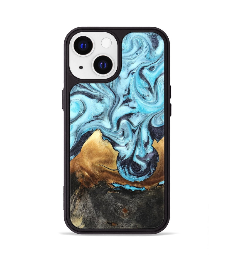 iPhone 13 Wood Phone Case - Lanny (Blue, 819387)
