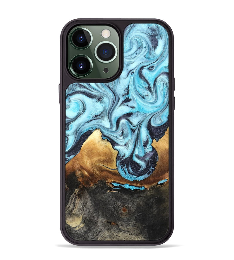 iPhone 13 Pro Max Wood Phone Case - Lanny (Blue, 819387)