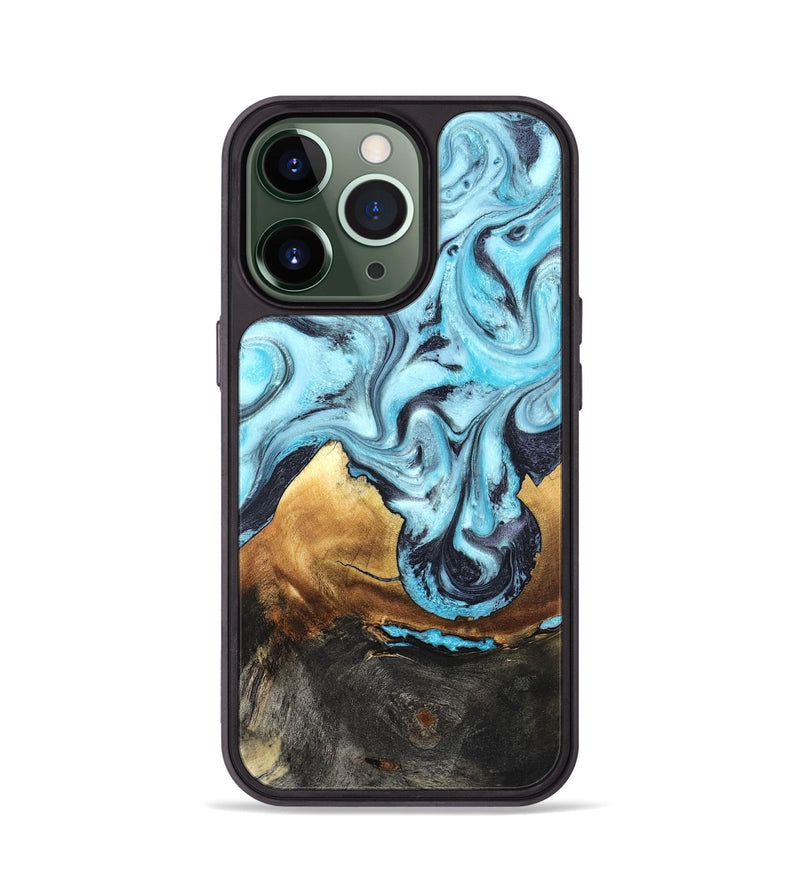 iPhone 13 Pro Wood Phone Case - Lanny (Blue, 819387)