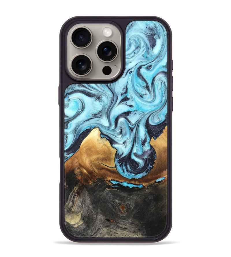 iPhone 16 Pro Max Wood Phone Case - Lanny (Blue, 819387)