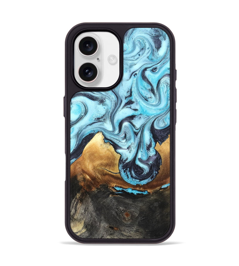 iPhone 17 Wood Phone Case - Lanny (Blue, 819387)