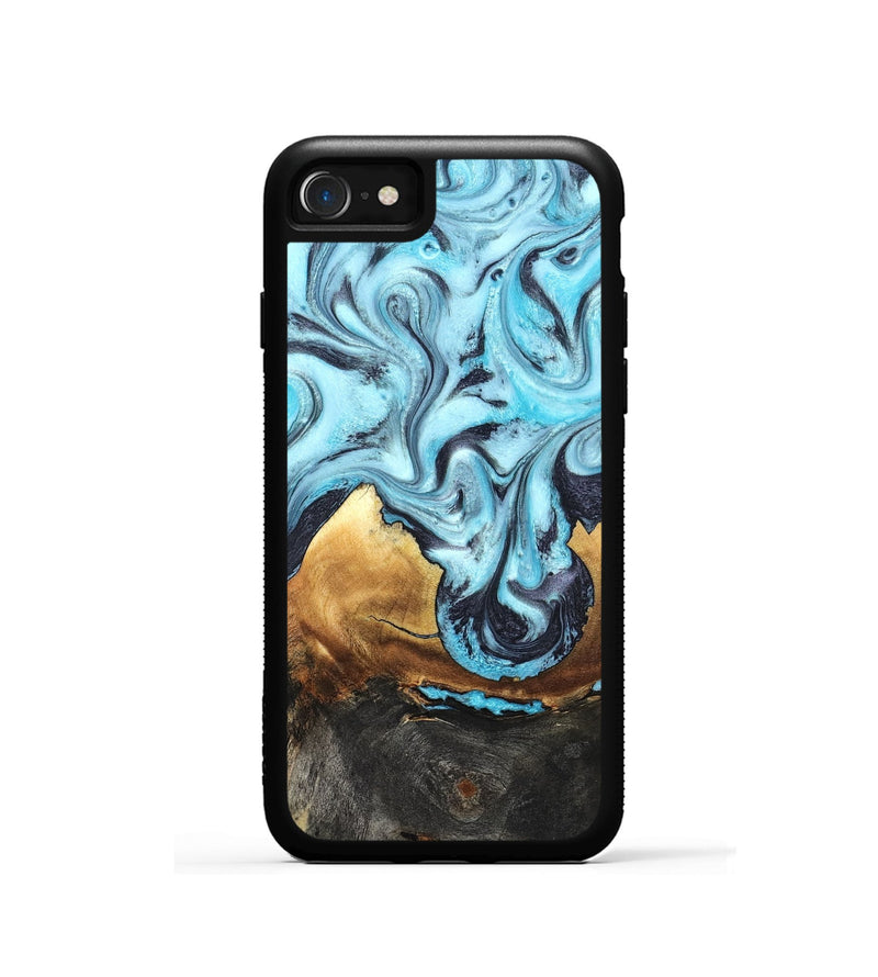 iPhone SE Wood Phone Case - Lanny (Blue, 819387)