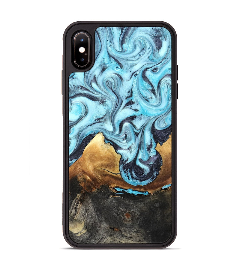 iPhone Xs Max Wood Phone Case - Lanny (Blue, 819387)