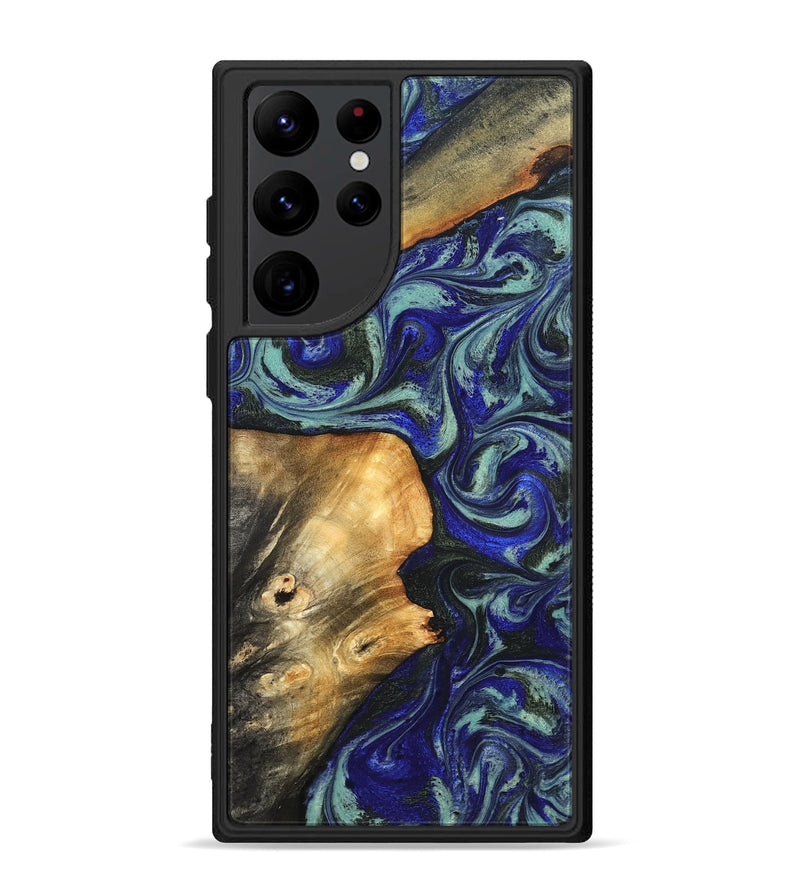 Galaxy S22 Ultra Wood Phone Case - Spring (Blue, 819388)