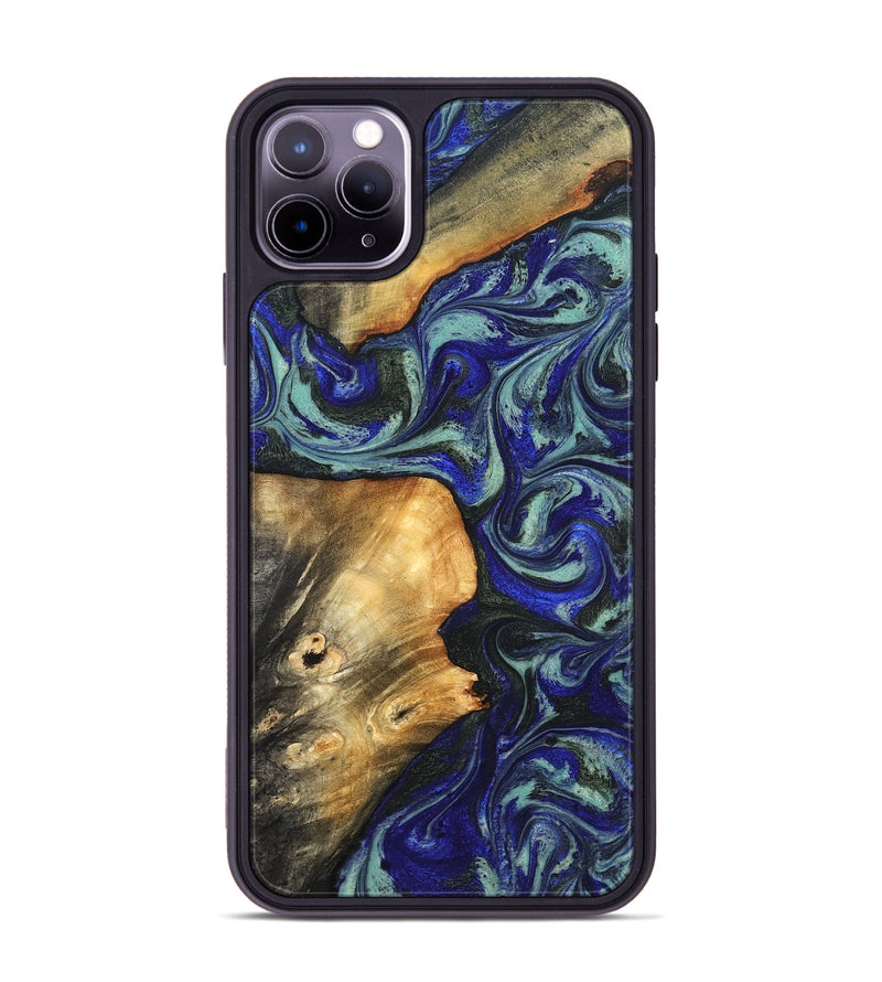 iPhone 11 Pro Max Wood Phone Case - Spring (Blue, 819388)