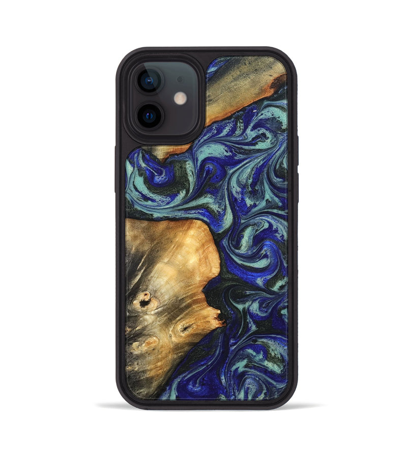 iPhone 12 Wood Phone Case - Spring (Blue, 819388)
