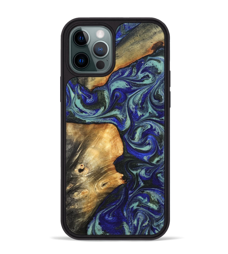 iPhone 12 Pro Max Wood Phone Case - Spring (Blue, 819388)