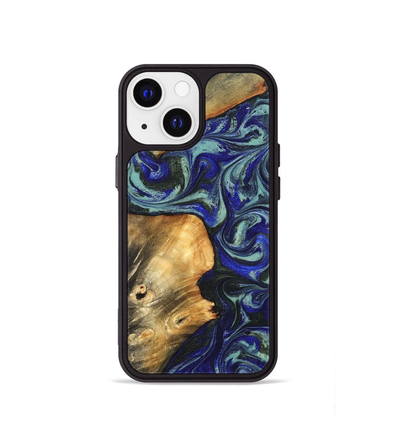 iPhone 13 mini Wood Phone Case - Spring (Blue, 819388)
