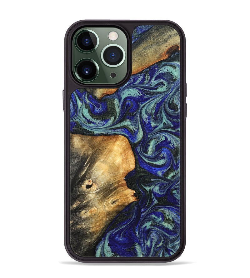 iPhone 13 Pro Max Wood Phone Case - Spring (Blue, 819388)