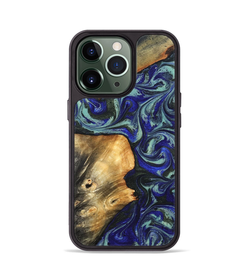 iPhone 13 Pro Wood Phone Case - Spring (Blue, 819388)