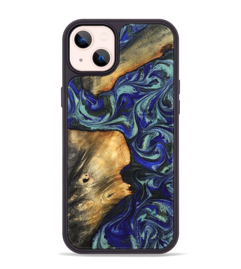 iPhone 14 Plus Wood Phone Case - Spring (Blue, 819388)