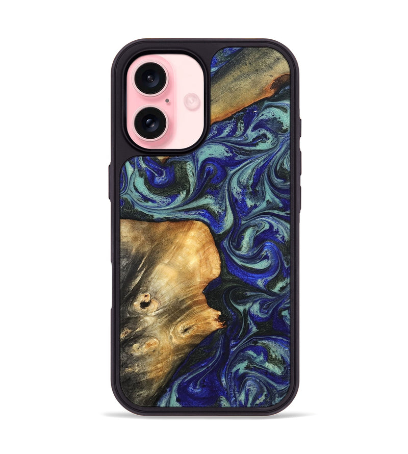 iPhone 16 Wood Phone Case - Spring (Blue, 819388)