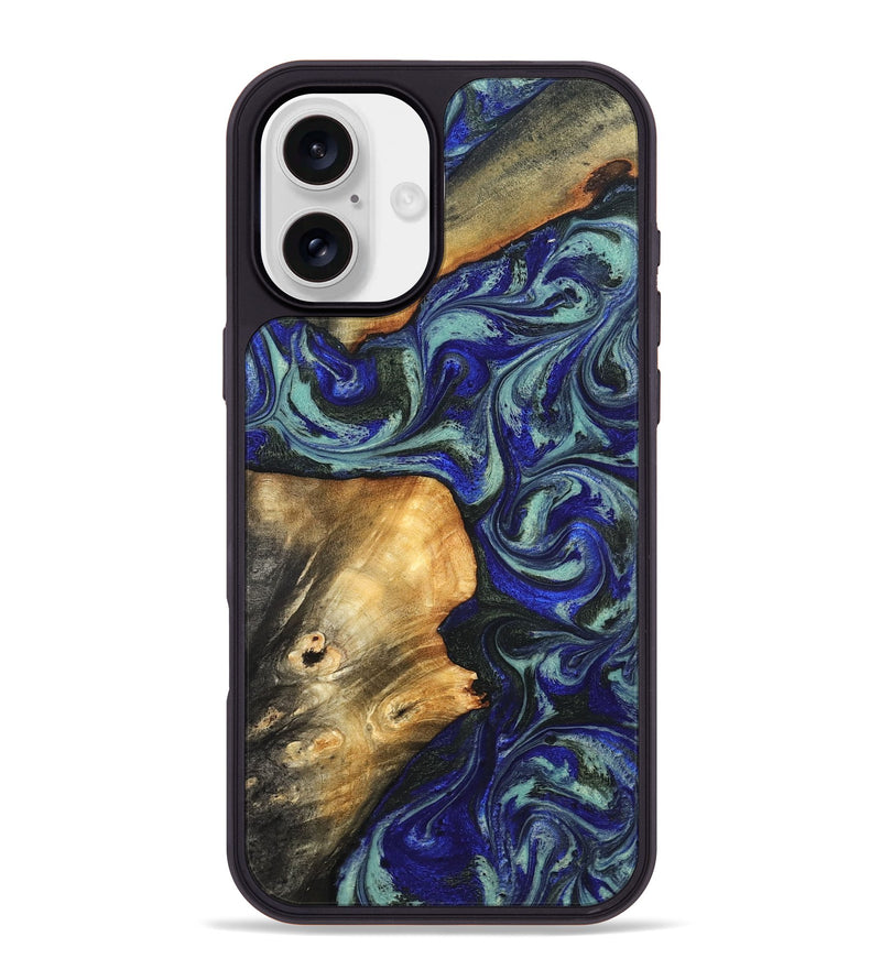 iPhone 16 Plus Wood Phone Case - Spring (Blue, 819388)