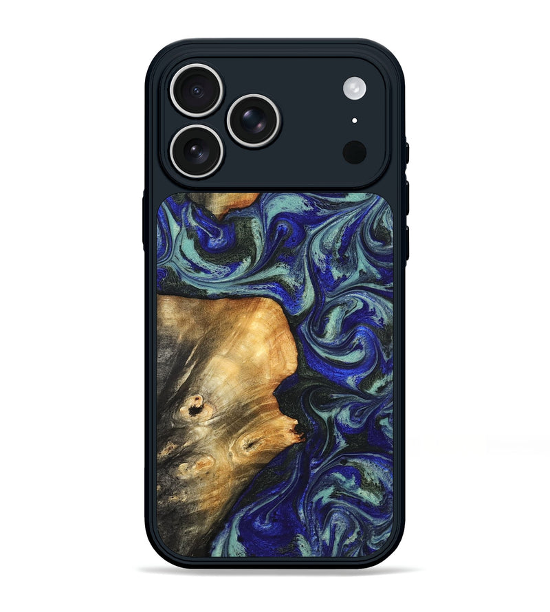 iPhone 17 Pro Max Wood Phone Case - Spring (Blue, 819388)