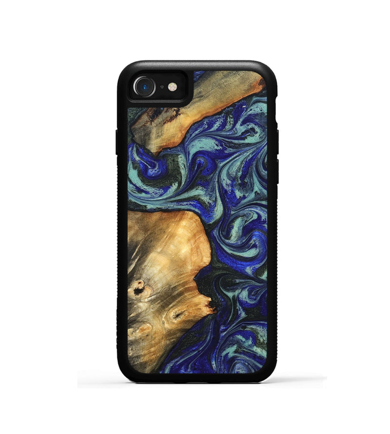 iPhone SE Wood Phone Case - Spring (Blue, 819388)