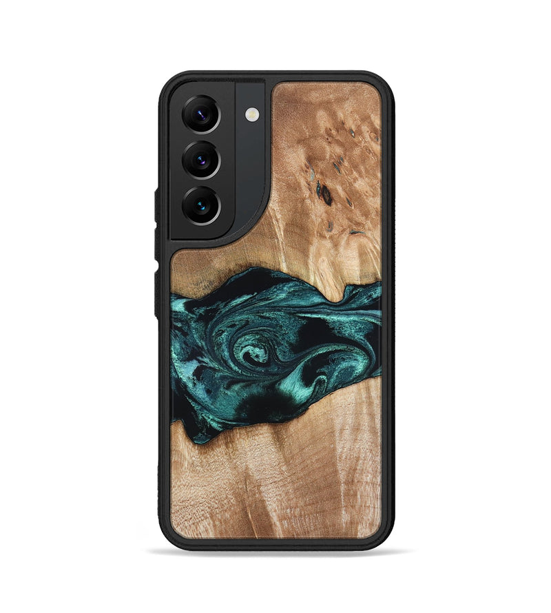 Galaxy S22 Wood Phone Case - Denis (Blue, 819389)