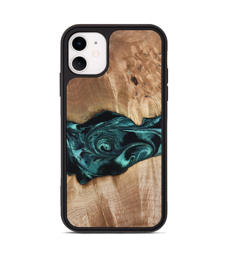 iPhone 11 Wood Phone Case - Denis (Blue, 819389)
