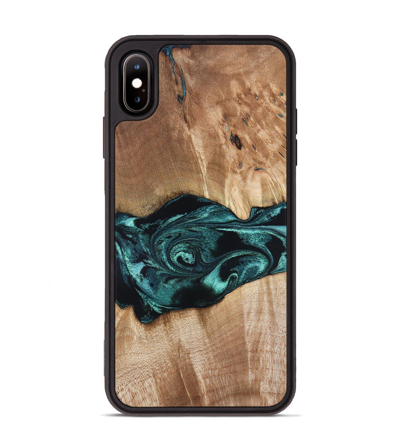 iPhone Xs Max Wood Phone Case - Denis (Blue, 819389)
