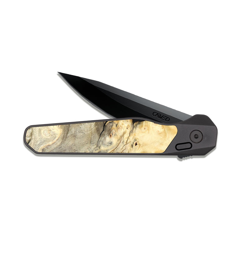 EDC Dark Slate Wood Pocket Knife - Joana (Wood Burl, 819404)