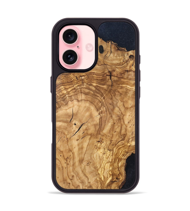 iPhone 16 Wood Phone Case - Finis (Wood Burl, 819412)