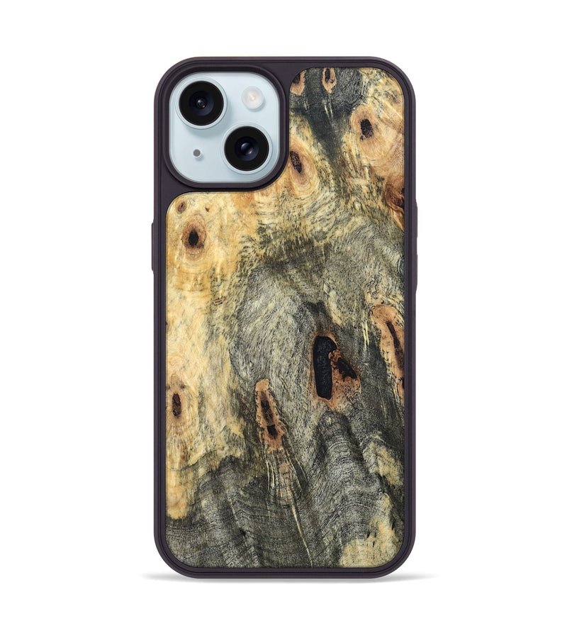 iPhone 15 Wood Phone Case - Bobbye (Wood Burl, 819422)