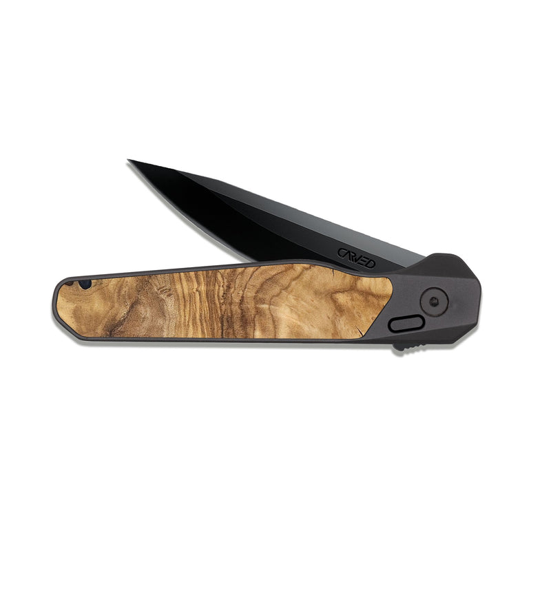 EDC Dark Slate Wood Pocket Knife - Harley (Wood Burl, 819425)