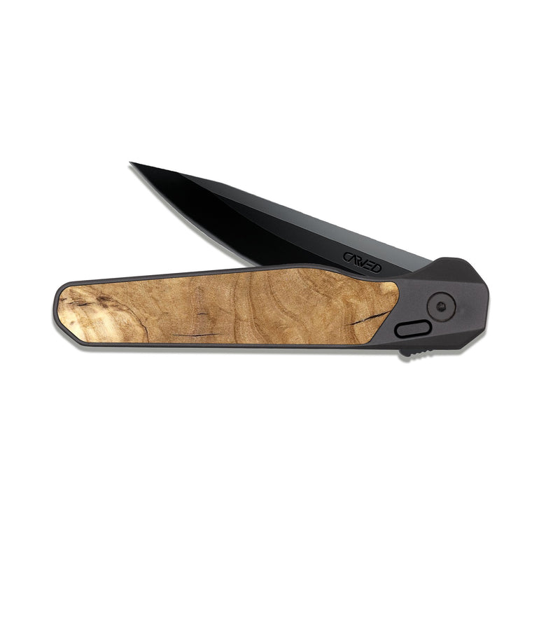 EDC Dark Slate Wood Pocket Knife - Samara (Wood Burl, 819427)
