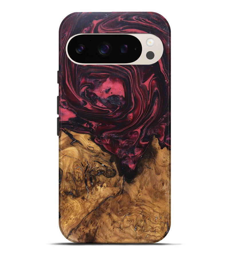 Pixel 10 Pro XL Wood Live Edge Phone Case - Mintie (Red, 819429)