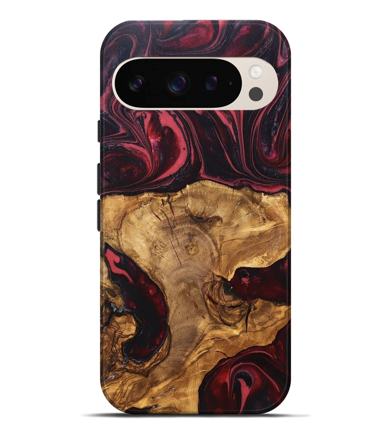 Pixel 9 Pro XL Wood Live Edge Phone Case - Tamatha (Red, 819430)