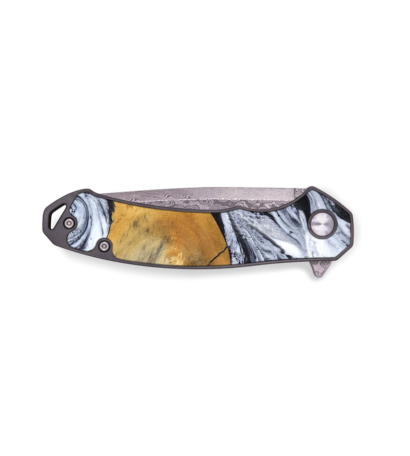 EDC Wood Pocket Knife - Finnley (Black & White, 819535)