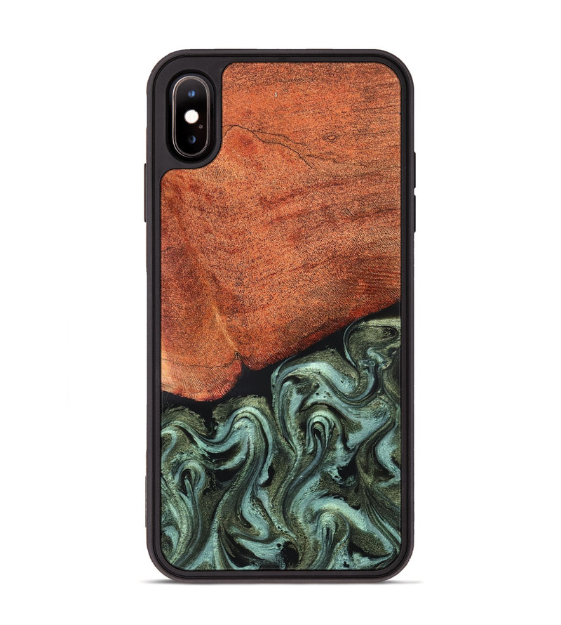 iPhone Xs Max Wood Phone Case - Jewel (Green, 819573)