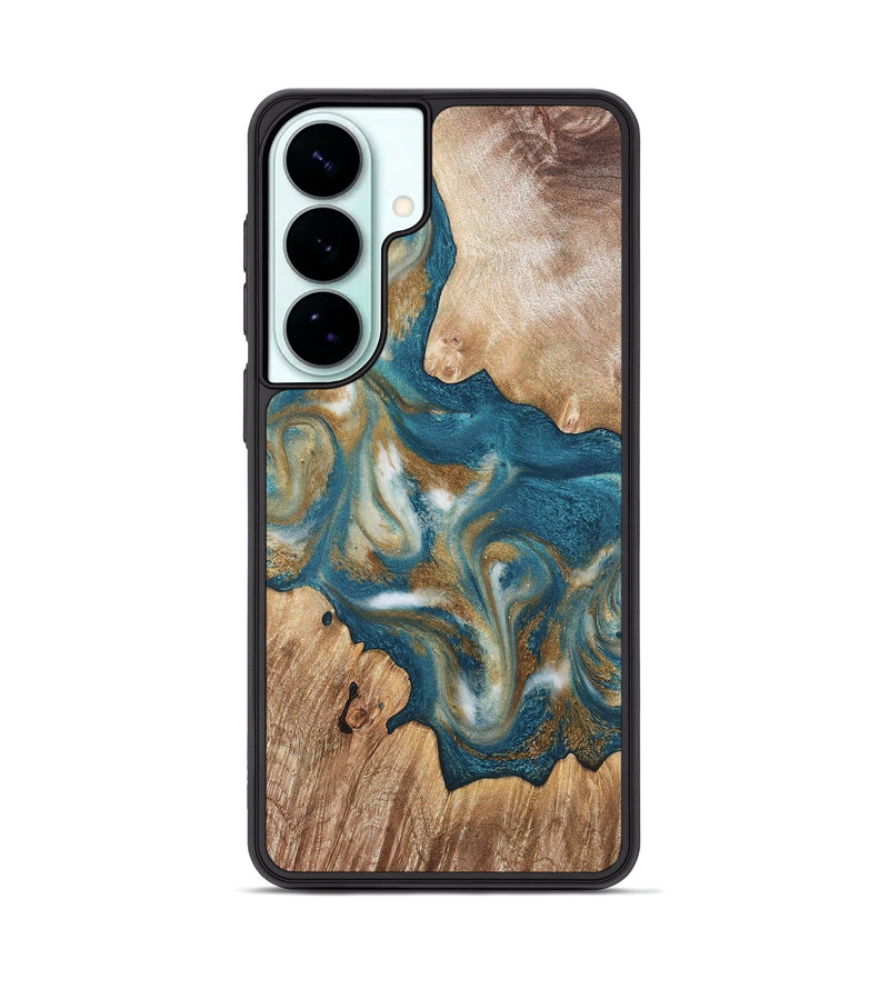 Galaxy S26 Plus Wood Phone Case - Maximus (Teal & Gold, 819579)