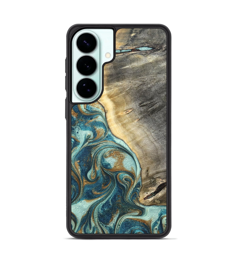 Galaxy S26 Plus Wood Phone Case - Gideon (Teal & Gold, 819580)