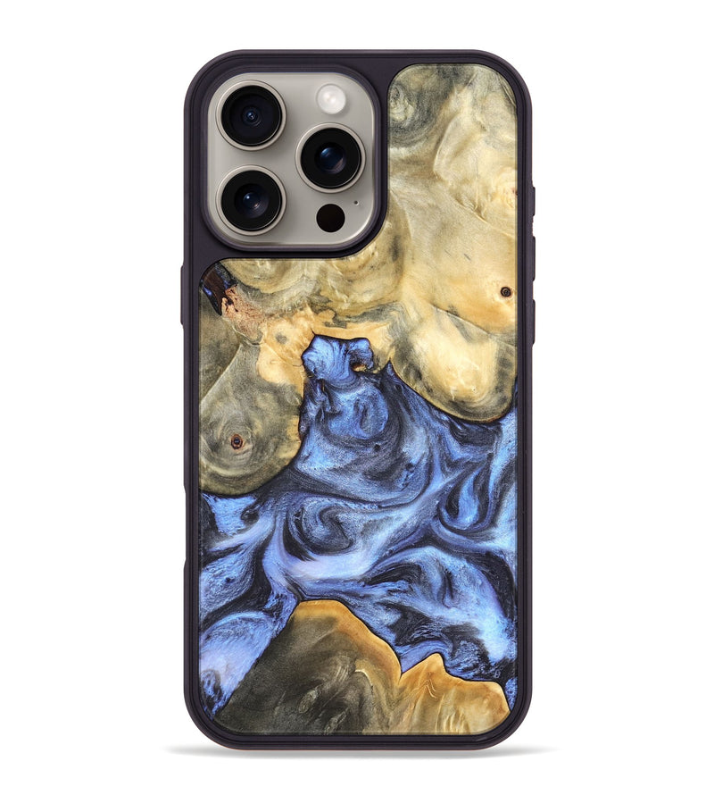 iPhone 16 Pro Max Wood Phone Case - Delores (Blue, 819587)