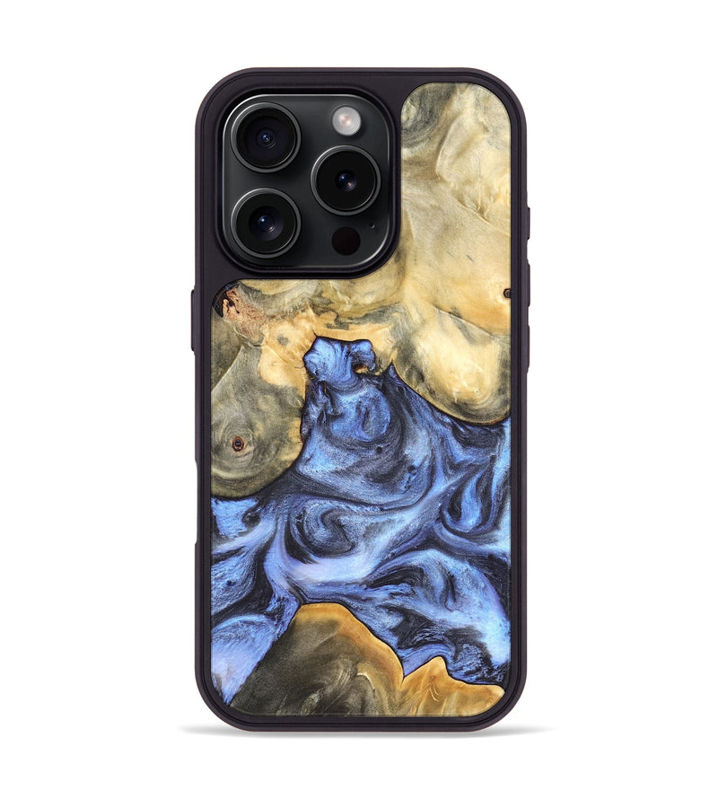 iPhone 16 Pro Wood Phone Case - Delores (Blue, 819587)