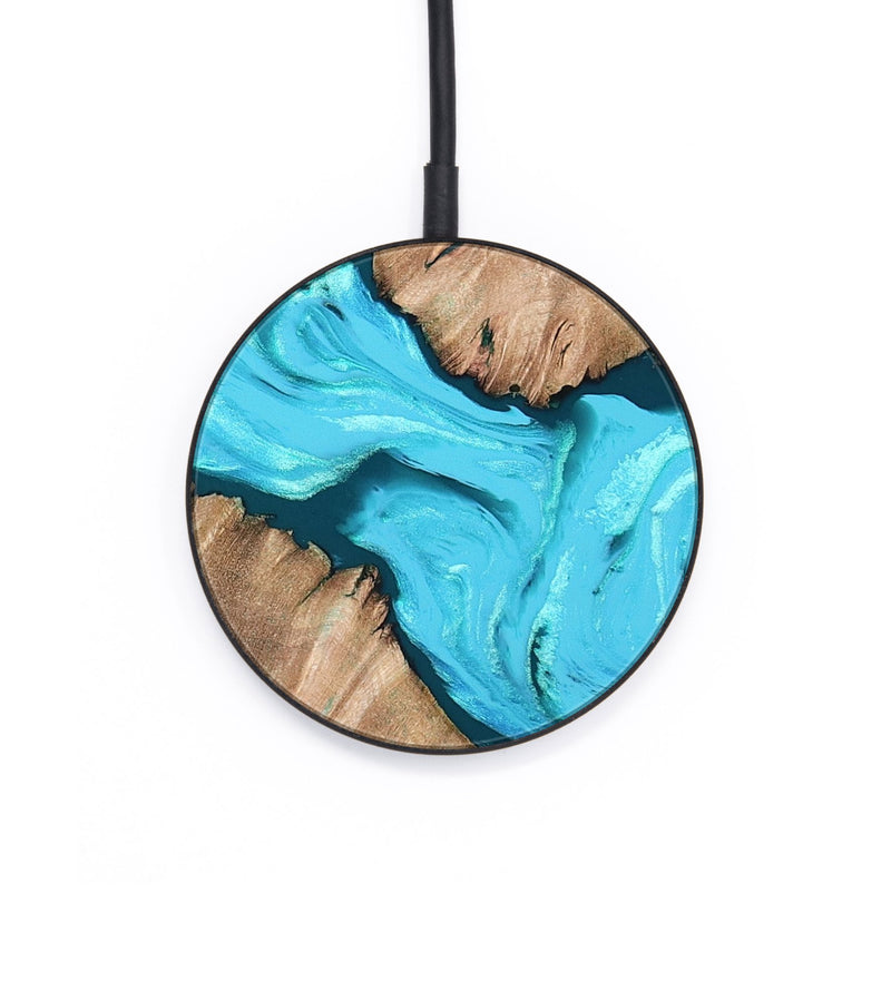 Circle Wood Wireless Charger - Ean (Blue, 819592)