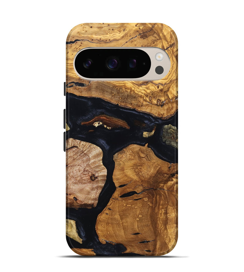 Pixel 10 Pro Wood Live Edge Phone Case - Carly (Ancient Olive, 819597)