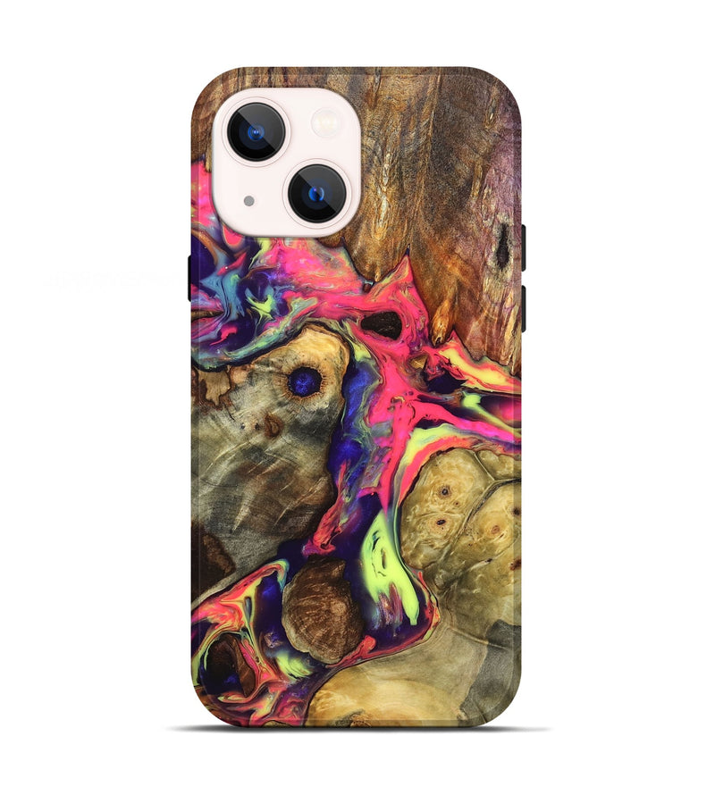 iPhone 13 Wood Live Edge Phone Case - Elisa (Neon, 819604)