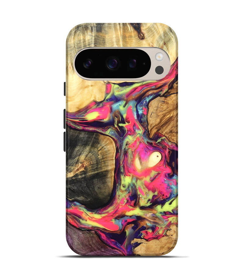 Pixel 10 Pro Wood Live Edge Phone Case - Tyler (Neon, 819605)