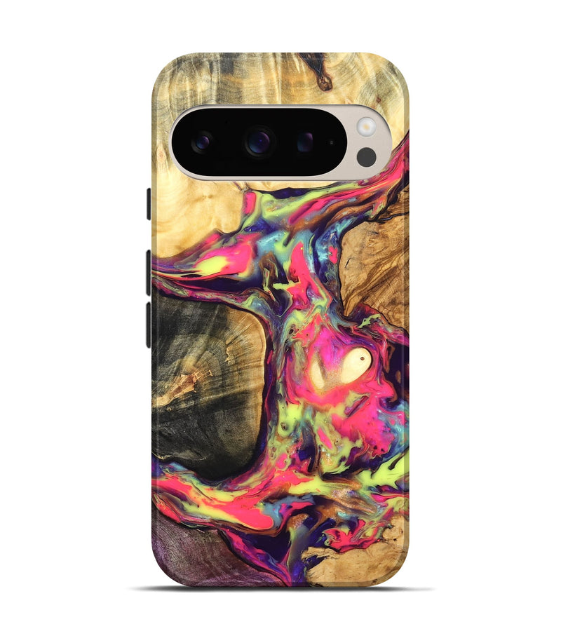 Pixel 9 Pro Wood Live Edge Phone Case - Tyler (Neon, 819605)
